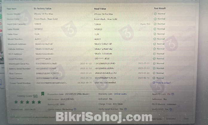 iPhone 14 pro max (Golden colour )